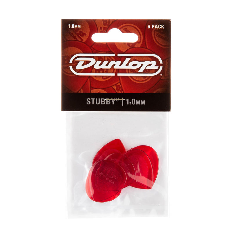 Dunlop 1.0 Red Stubby Jazz Picks 6 Pack