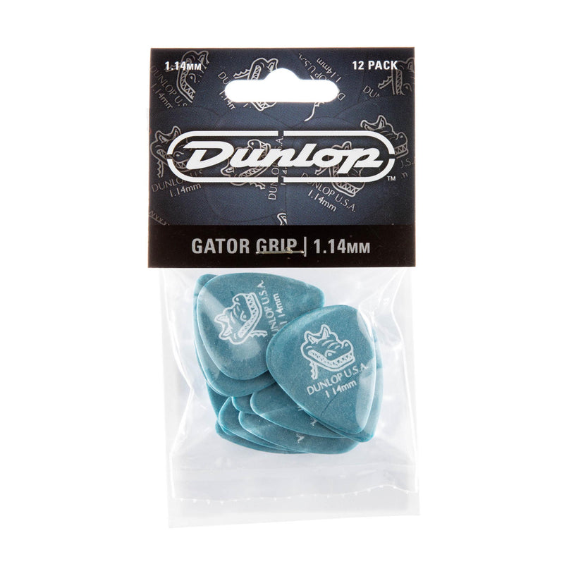 Dunlop 1.14 Blue Gator Grip Standard Picks 12 Pack