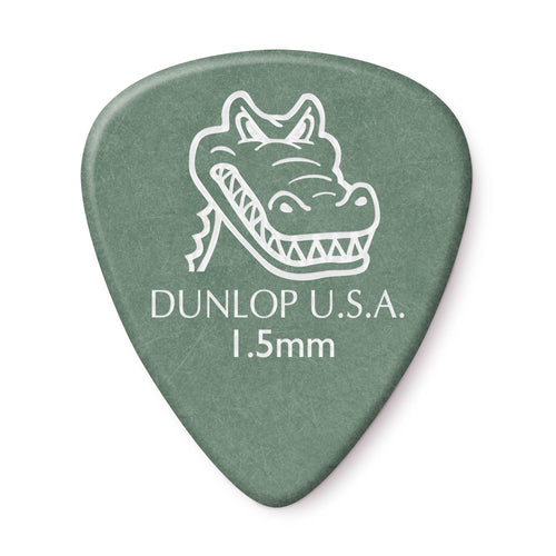 Dunlop 1.50 Green Gator Grip Standard Picks 12 Pack