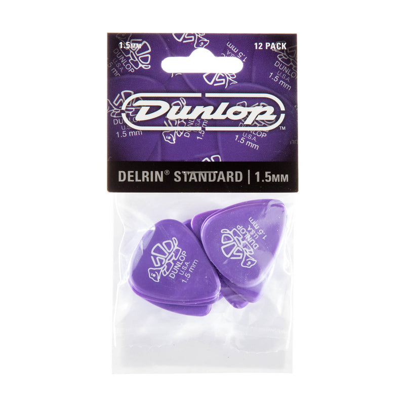 Dunlop 1.50 Lavender Delrin 500 Standard Picks 12 Pack