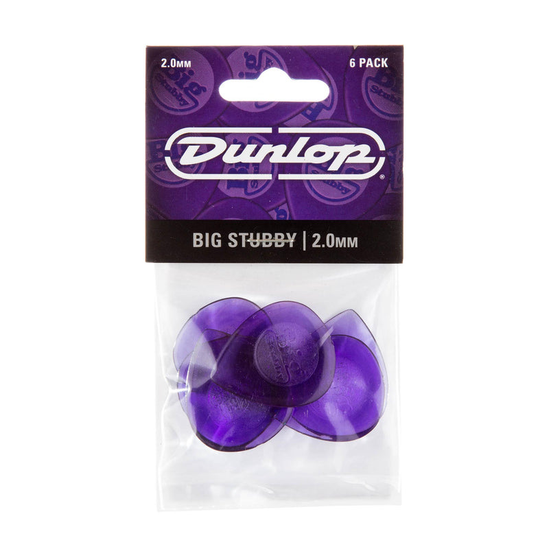 Dunlop 2.0 Purple Big Stubby Picks 6 Pack