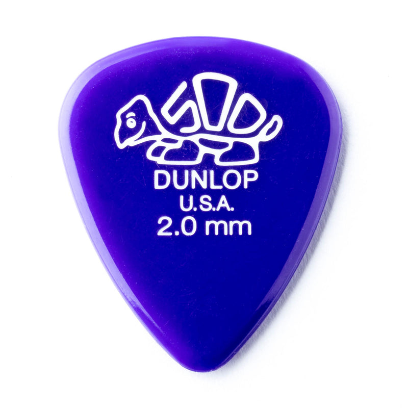 Dunlop 2.0 Purple Delrin 500 Standard Picks 12 Pack