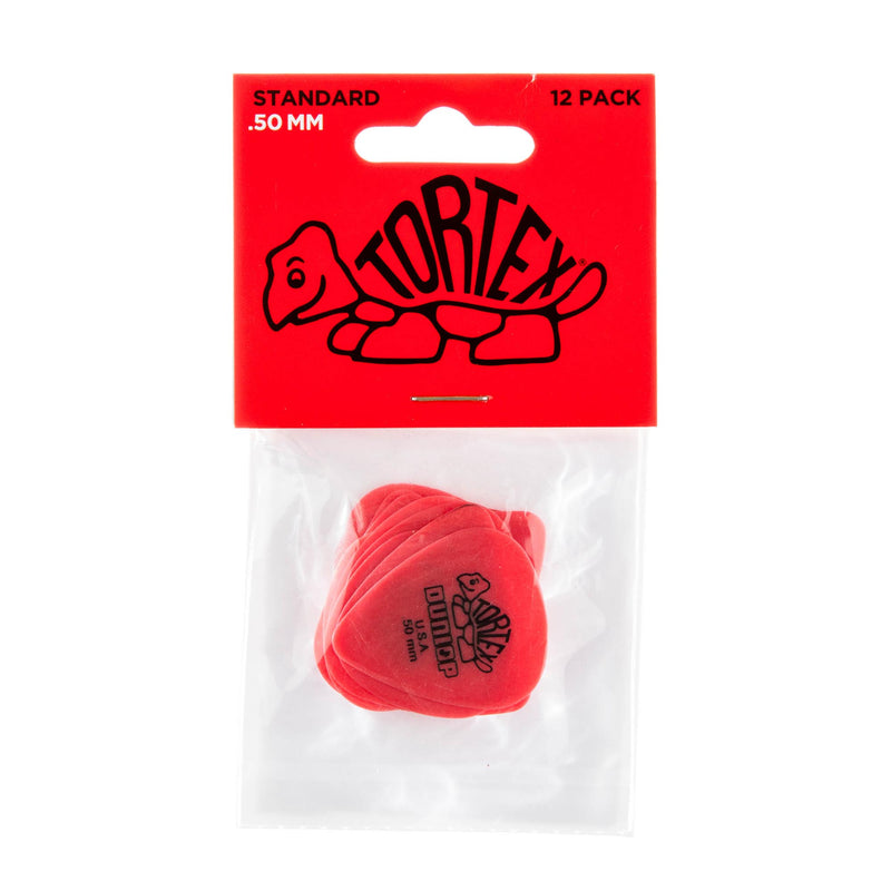 Dunlop .50 Red Tortex Standard Picks 12 Pack