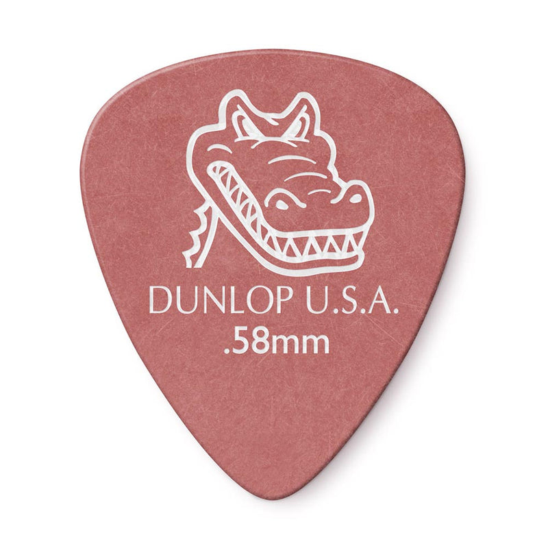 Dunlop .58 Gator Grip Standard Picks, 72 Pack, Red