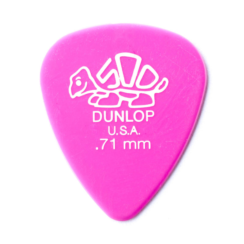 Dunlop .71 Pink Delrin 500 Standard Picks 12 Pack