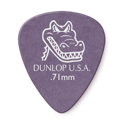 Dunlop .71 Purple Gator Grip Standard Picks 12 Pack