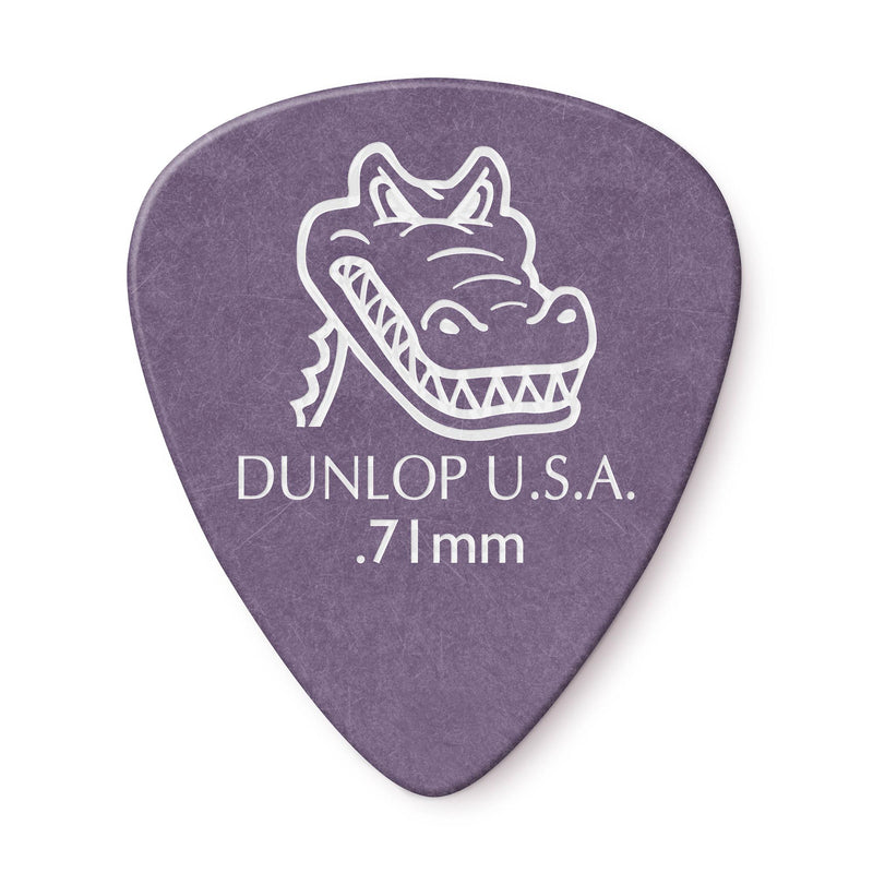 Dunlop .71 Purple Gator Grip Standard Picks 12 Pack