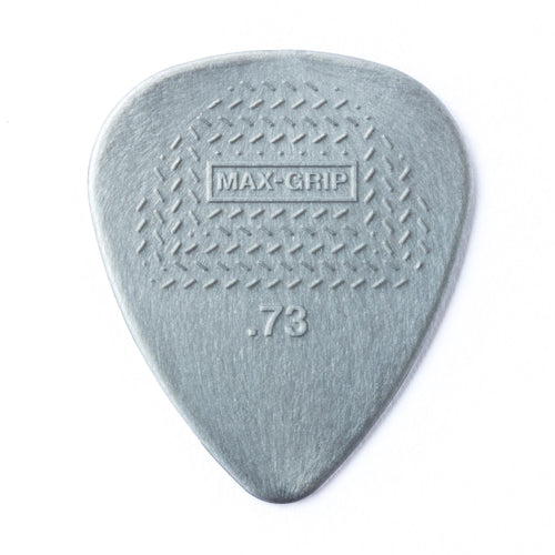Dunlop .73 Gray Nylon Max Grip Standard Picks 12 Pack