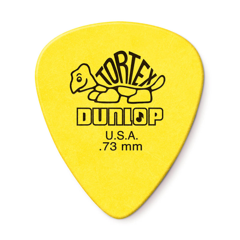 Dunlop .73 Yellow Tortex Standard Picks 12 Pack