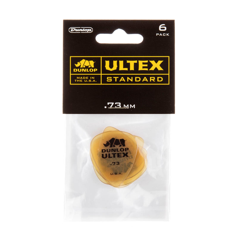 Dunlop .73 Yellow Ultex Standard Picks 6 Pack