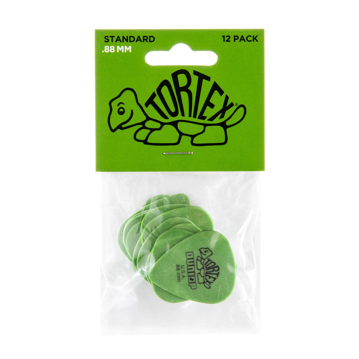 Dunlop .88 Green Tortex Standard Picks 12 Pack