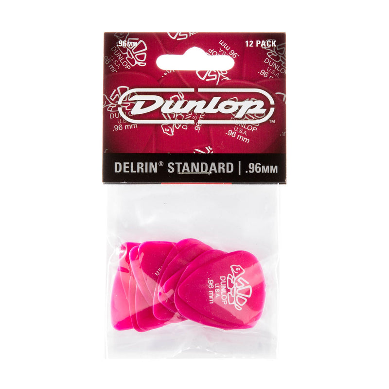 Dunlop .96 Dark Pink Delrin 500 Standard Picks 12 Pack