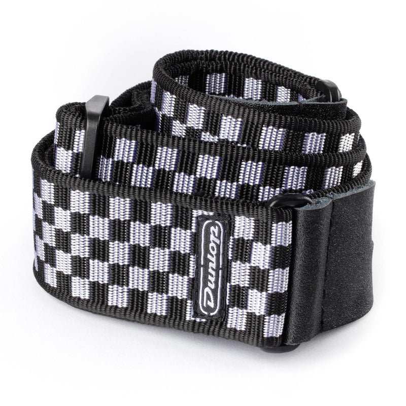 Dunlop D38 Nylon Black And White Checkered Strap