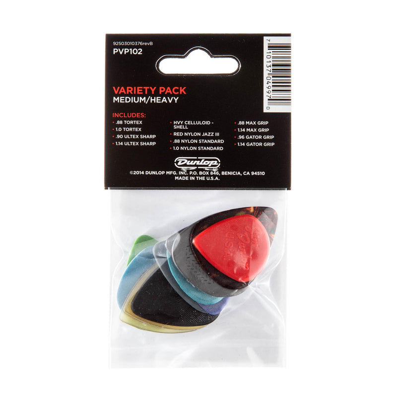 Dunlop Guitar Pick Variety Pack Medium/Heavy 12 Pack