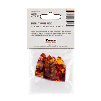 Dunlop Plastic Medium Thumbpick Shell 4 Pack