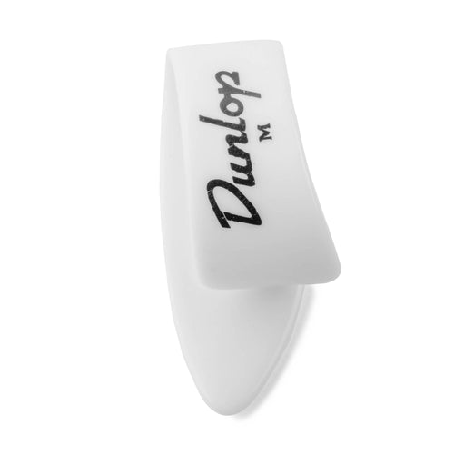 Dunlop Plastic Medium Thumbpick White 4 Pack