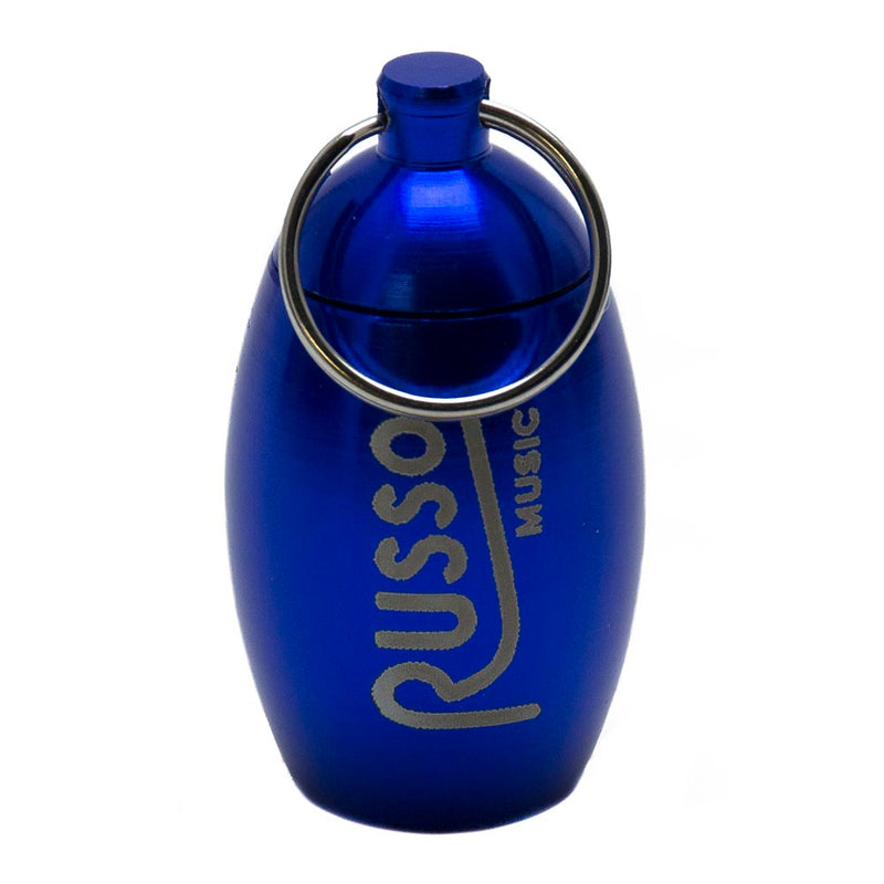 Earasers Stash Can Earplug Carrying Case - Blue - Russo Music Logo