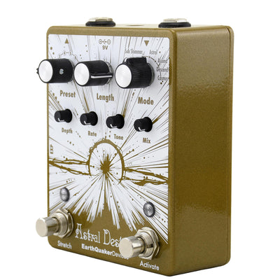 EarthQuaker Astral Destiny Octal Octave Reverberation Machine, Russo Music Custom Gold/White
