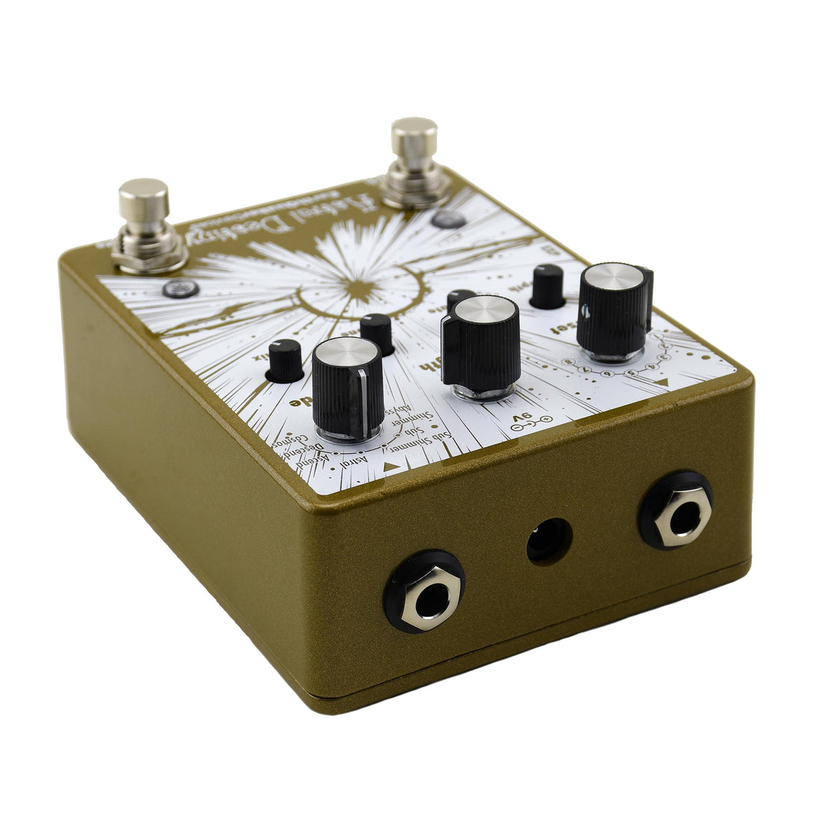 EarthQuaker Astral Destiny Octal Octave Reverberation Machine, Russo Music Custom Gold/White