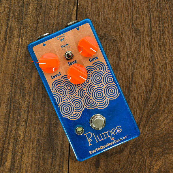 EarthQuaker Devices Plumes Small Signal Shredder, Russo Music Custom  Transparent Blue/Pastel Orange