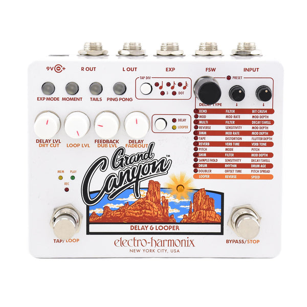 delay pedals with looper Electro Harmonix Grand Canyon & Pedal CJNSFJST00409-Yellow-One size-48V CUBE Schuhe URBAN FLAT Farbe:vivid blue X Loop Core Stereo