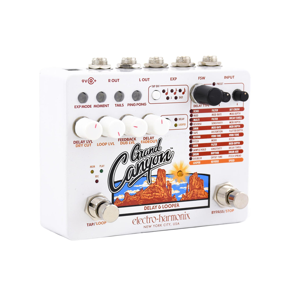 Electro-Harmonix Grand Canyon Delay & Looper Effect Pedal
