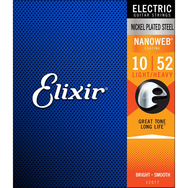 Elixir 10-52 Light-Heavy Nanoweb Elec Strings