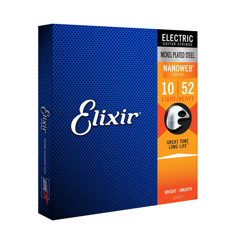 Elixir 10-52 Light-Heavy Nanoweb Elec Strings