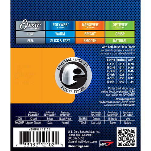 Elixir 11-49 Med Nanoweb Electric String