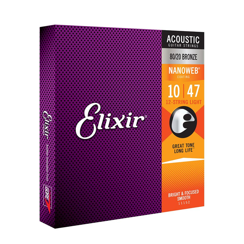 Elixir 12-String Light 80/20 Bronze Nanoweb Acoustic