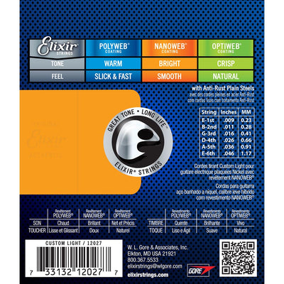 Elixir 9-46 Custom Light Electric Nanoweb