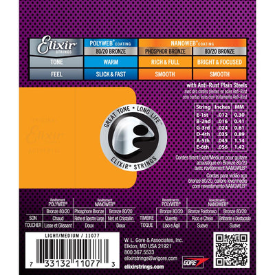 Elixir LT-Med 12-56 Nanoweb 80/20 Bronze