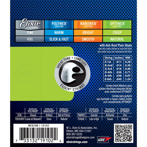 Elixir Optiweb Medium 11-49 Electric Strings