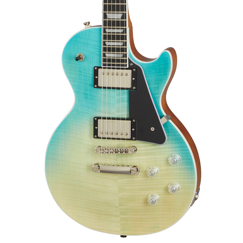 Epiphone Les Paul Modern Figured Electric Guitar, Caribbean Blue Fade