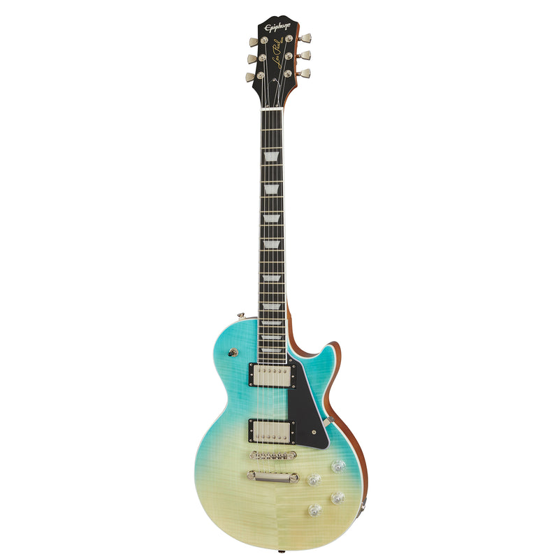 Epiphone Les Paul Modern Figured Electric Guitar, Caribbean Blue Fade