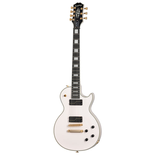 Epiphone Matt Heafy Les Paul Custom Origins 7-String Electric Guitar With Hard Case, Bone White