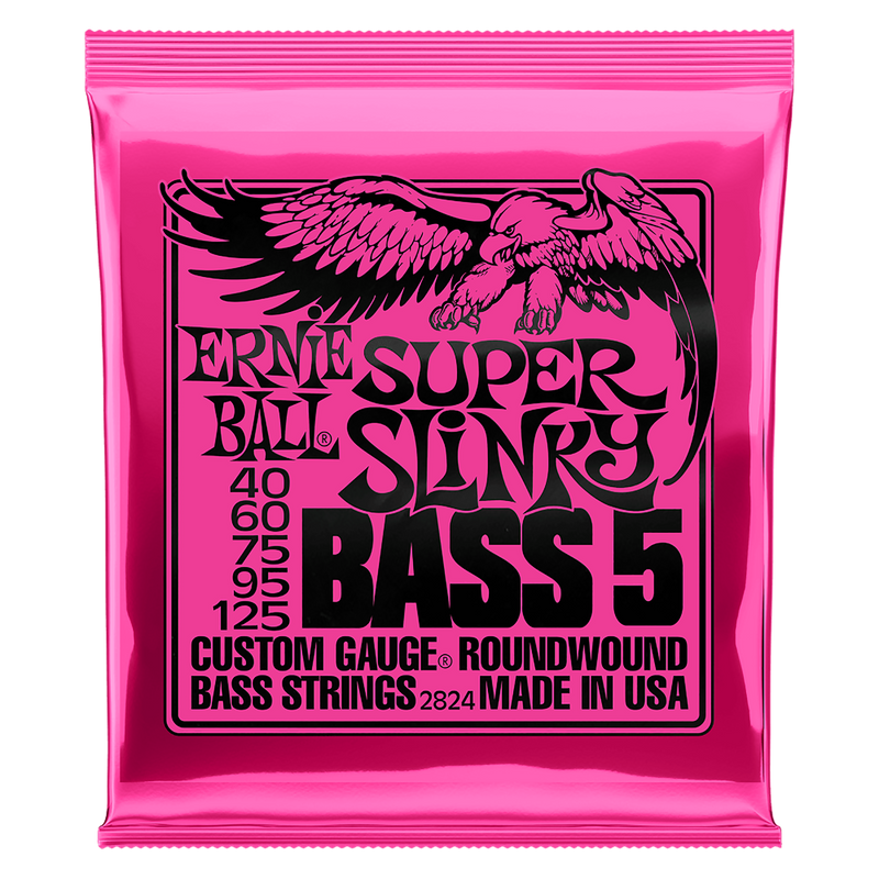 Ernie Ball 40-125 Super Slinky 5 String Nickel Wound Electric Bass Strings