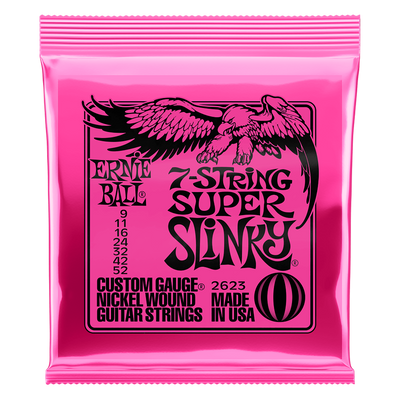 Ernie Ball 9-52 Super Slinky Nickel Wound 7-String Electric Guitar Strings