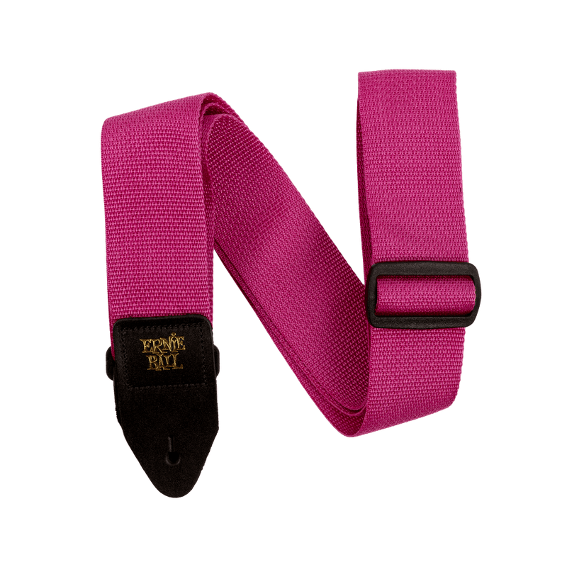 Ernie Ball Raspberry & Black Polypro Guitar Strap