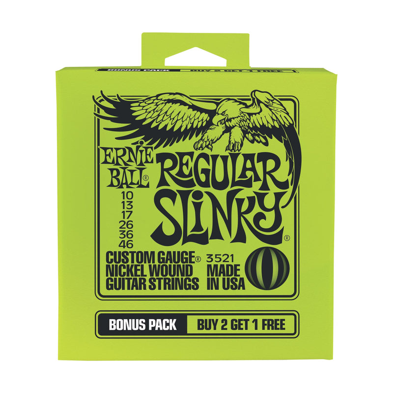 Ernie Ball Regular Slinky Nickelwound Electric Bonus Pack