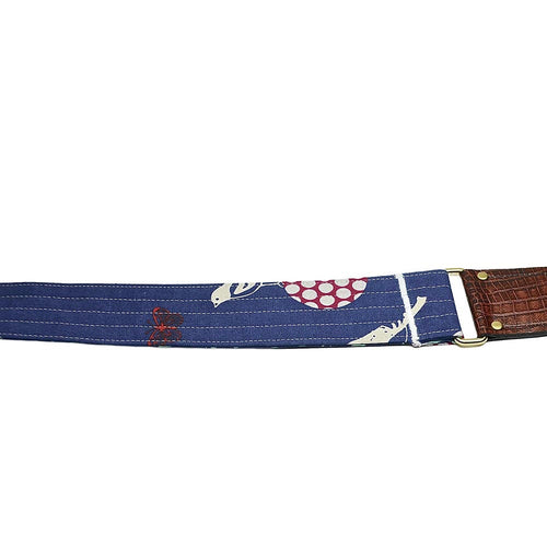 Farm Pedals Handmade Guitar Strap, Bird, Blue