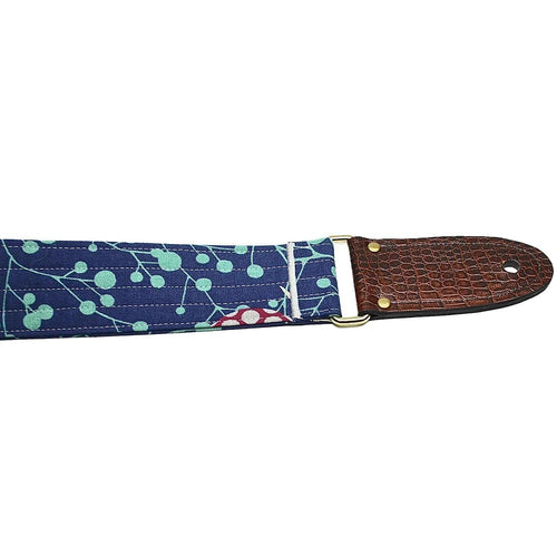 Farm Pedals Handmade Guitar Strap, No Bird, Blue