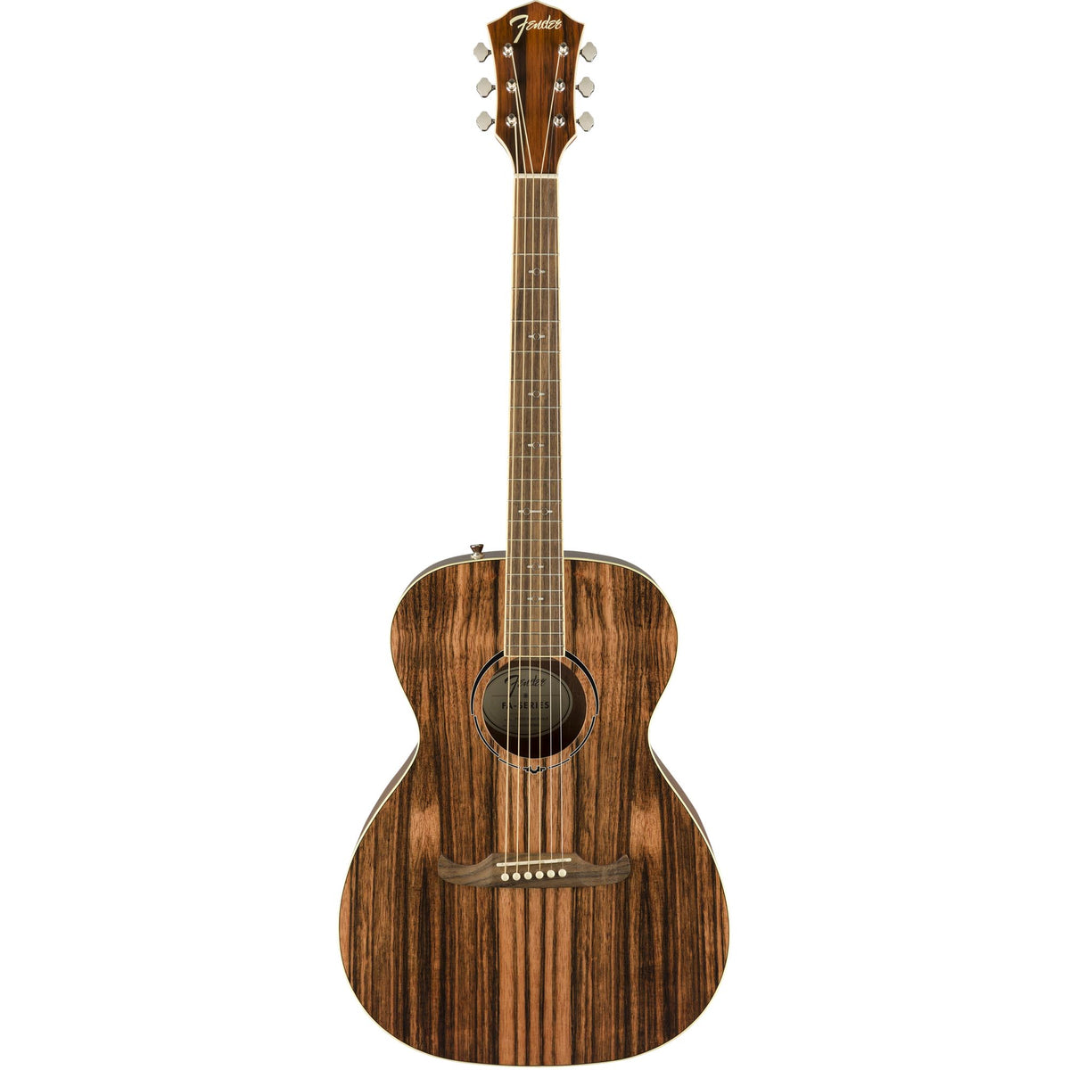 Fender 2019 Limited Edition FA-235E Concert Striped Ebony Top Laurel Guitar, Natural