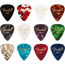 Fender 351 Celluloid Medley Picks 12 Pack, Thin