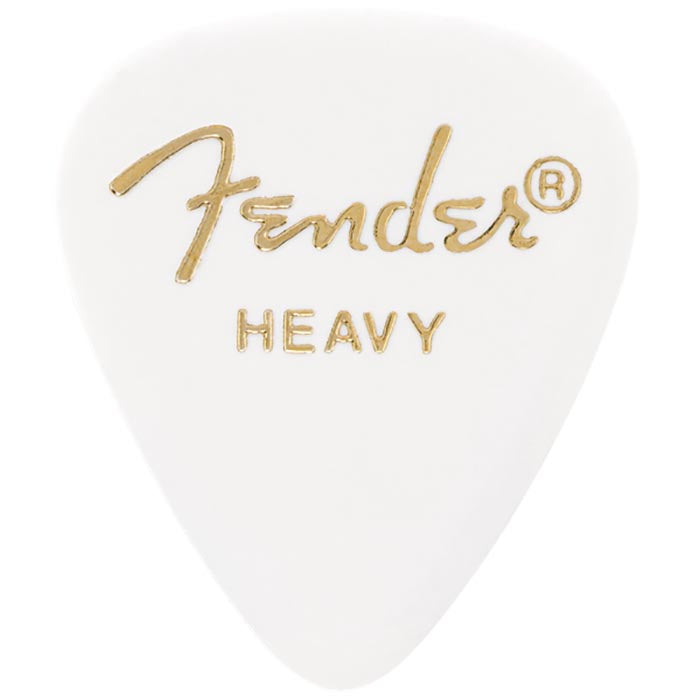 Fender 351 Shape Picks, 1 Gross, White, Heavy