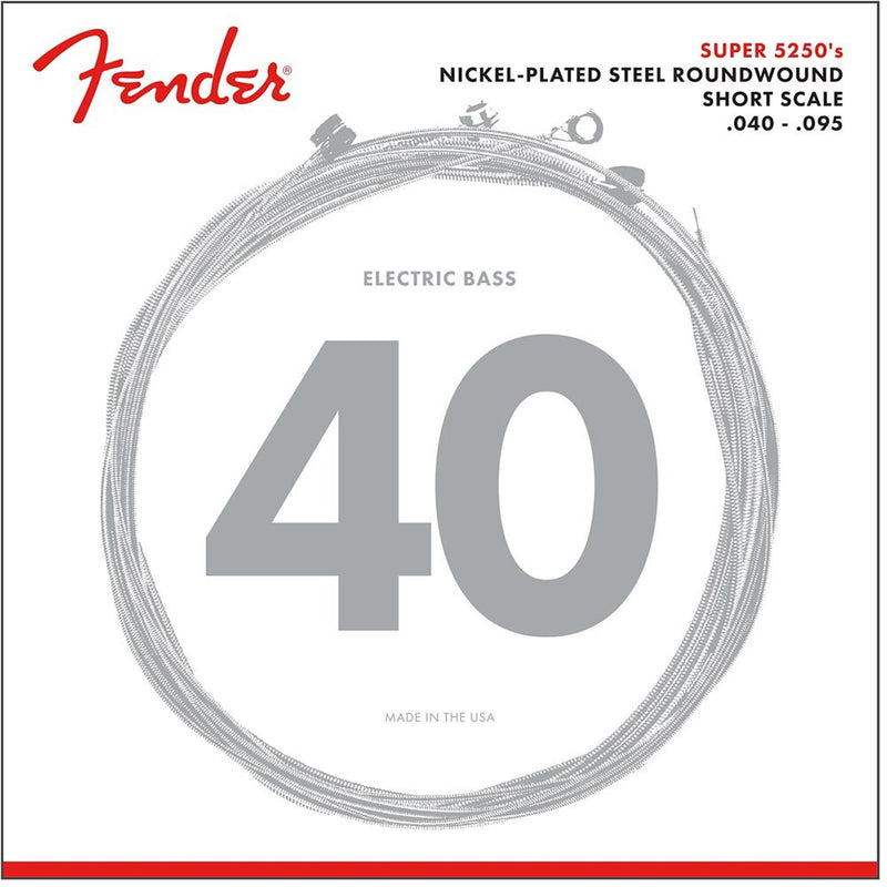 Fender 40-95 Super 5250 Bass Strings Nickel Plated Steel Roundwound Short Scale