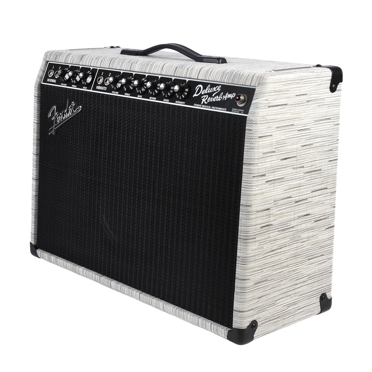 Fender '65 Deluxe Reverb Chilewich Chalk Celestion 12" Creamback 120V