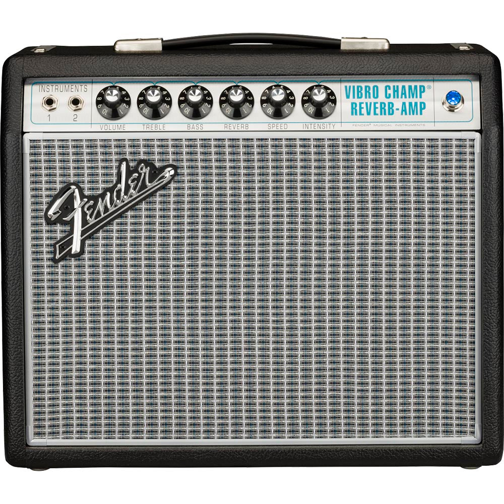 Fender '68 Custom Vibro Champ Reverb Tube Combo Guitar Amplifier, 5W, 1x10"