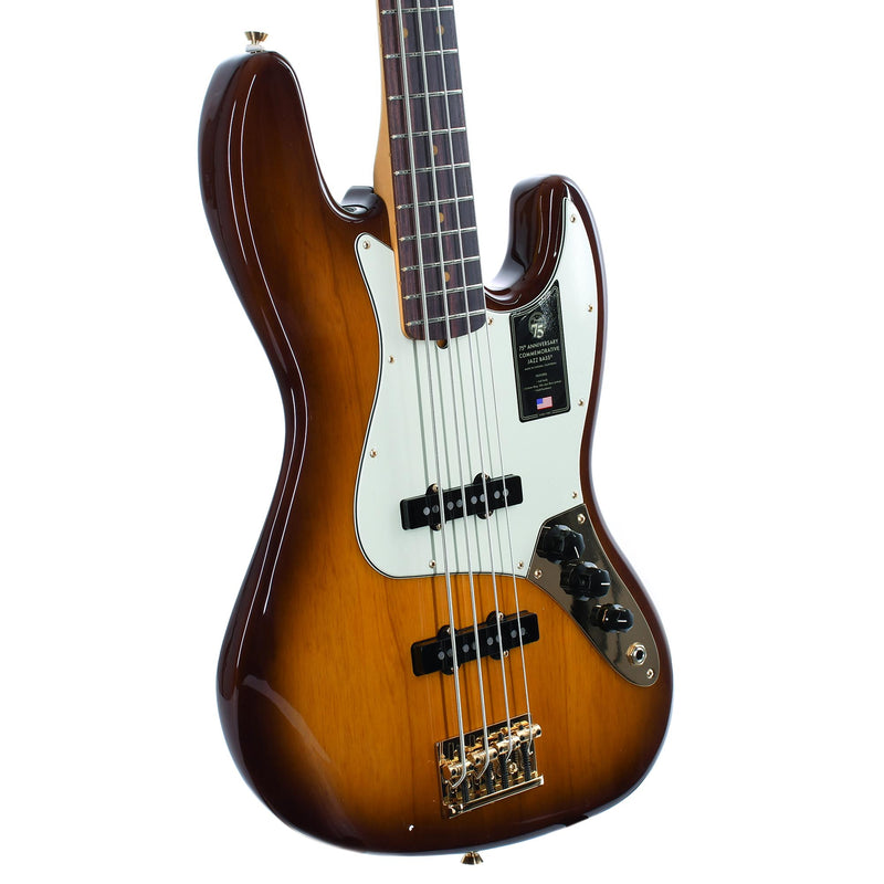 Fender 75th Anniversary Commemorative Jazz Bass Rosewood, 2 Color Bourbon Burst