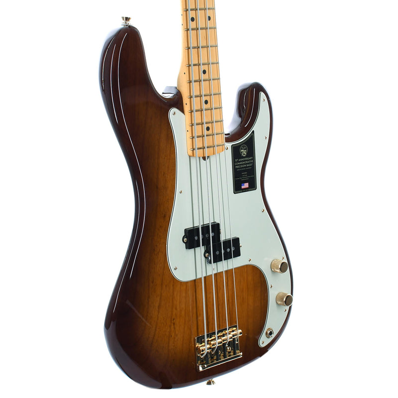 Fender 75th Anniversary Commemorative Precision Bass Maple, 2 Color Bourbon Burst